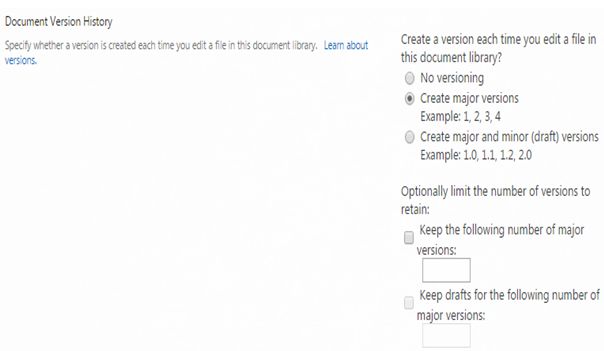document version history